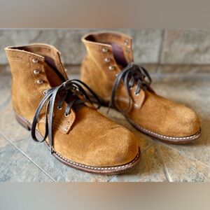 Wolverine 1000 Mile Boots Men’s 10.5D Brown Suede Lace Up USA Made